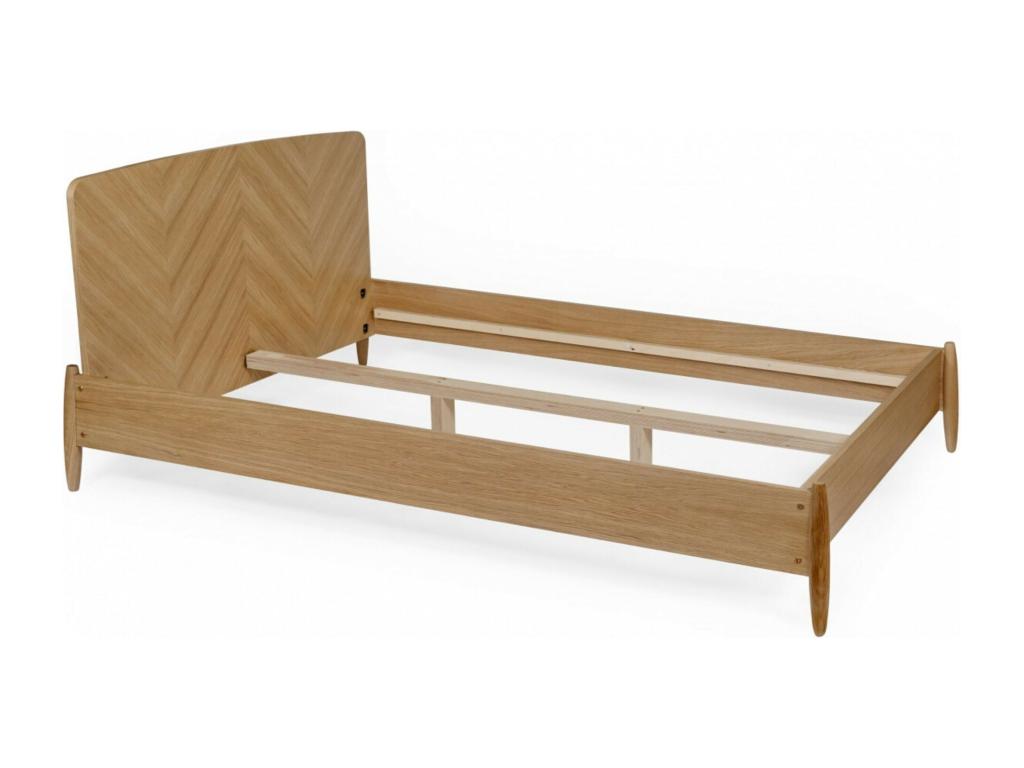 Lit Design en Bois Calmetop 140x200cm Chêne 84278PIBX