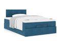 Cadre de lit Artvivrestore avec matelas bleu foncé 120x190 cm velours 55794EXFF