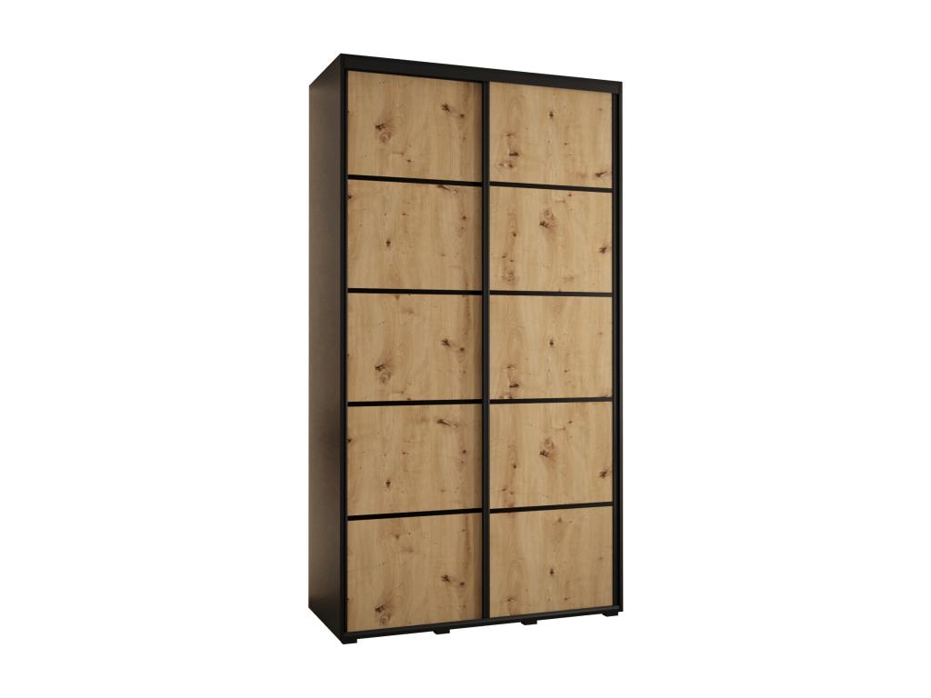 ARMOIRE Calmetop 4 À PORTES COULISSANTES 235.2/130/45 2 portes Noir/Calmetop/Noir 77498KJIN