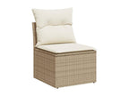 Salon de jardin 11 pcs avec coussins beige résine tressée 29452GGCL