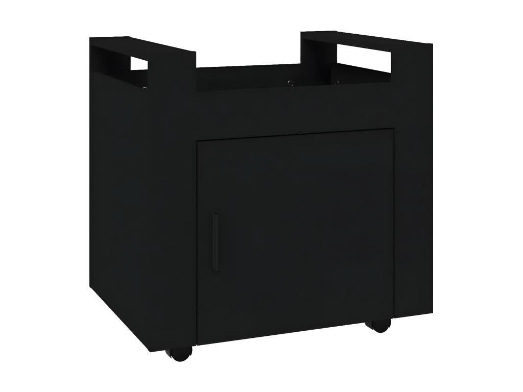 Chariot de bureau Noir 60x45x60 cm Bois d'ingénierie 77711HHCI