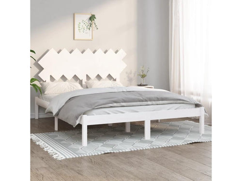 Cadre de lit Blanc 150x200 cm Très grand Bois massif 18587WHKR
