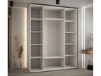 ARMOIRE Calmetop 7 À PORTES COULISSANTES 235.2/200/60 3 portes Blanc/Noir/Noir 58829LOSJ