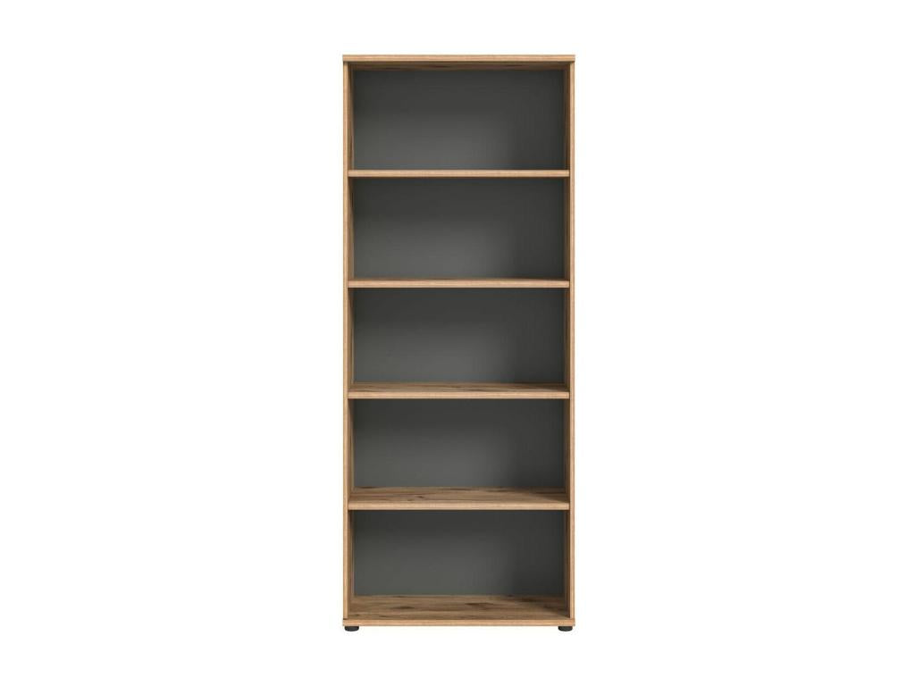 Artvivrestore étagère de bureau 80cm 4 tablettes gris chêne décor. 54719IUQO