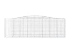 Paniers à gabions arqués 9 pièces 400x50x120/140 cm Fer galvanisé 26228OADX