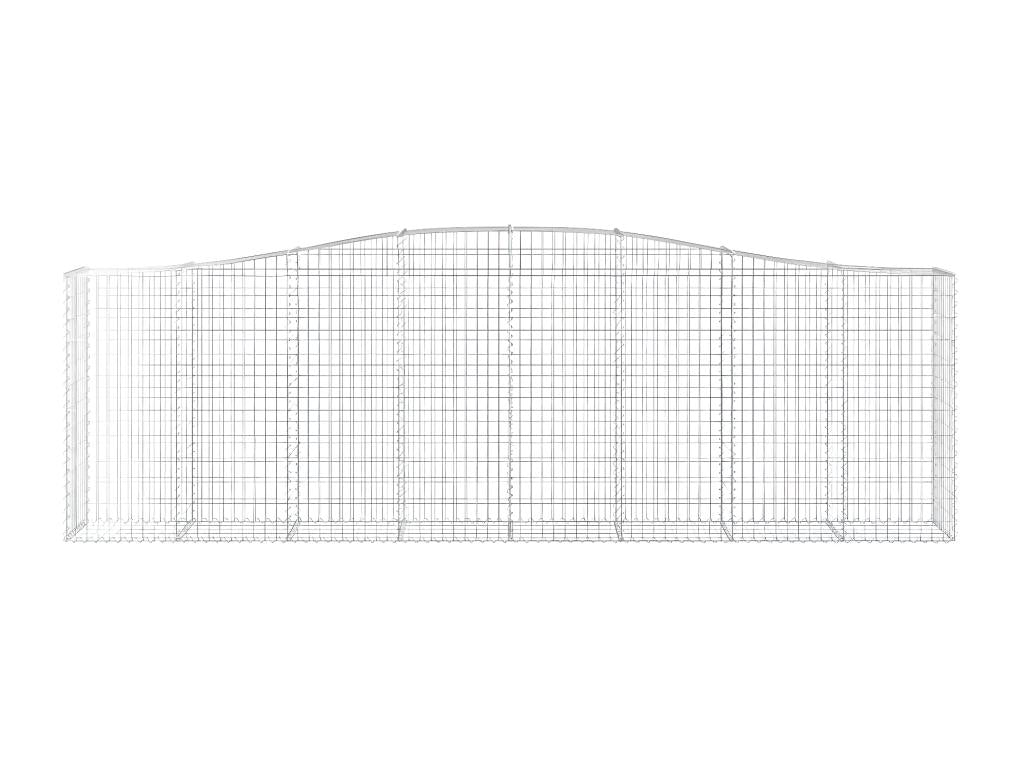 Paniers à gabions arqués 9 pièces 400x50x120/140 cm Fer galvanisé 26228OADX