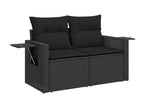 Salon de jardin 12 pcs avec coussins noir résine tressée 57228JELH