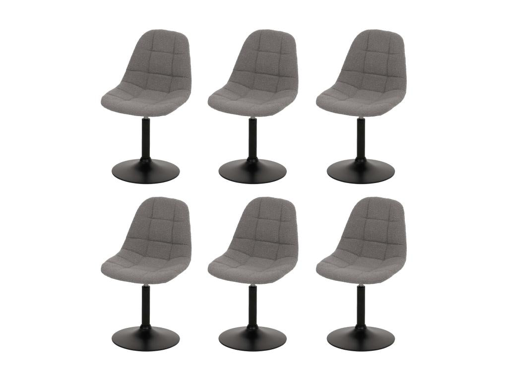 Chaise de salle à manger Calmetop-A60 lot de 6 gris 58845SHVQ
