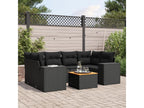 Salon de jardin 7 pcs avec coussins noir résine tressée 34806QHUP