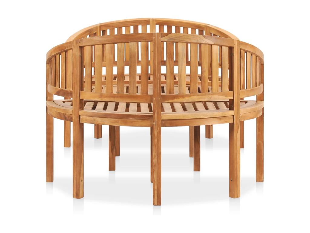 Salon de jardin 3 pcs en forme de banane Bois de teck solide 50196HLPK