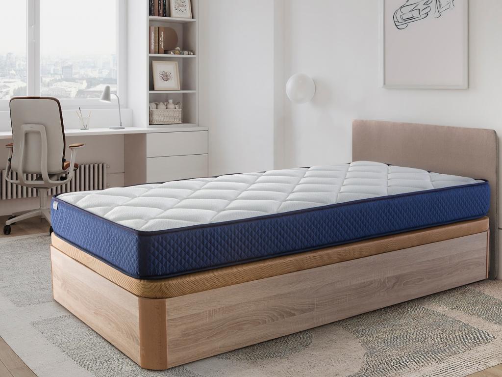 Matelas 90x190 Calmetop Épaisseur 18 CM - 2 faces Eté/hiver - Indépendance De Couchage 06524WBZG