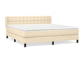 Sommier à Calmetop de lit avec matelas Crème 180x200 Tissu 67689ZUOB