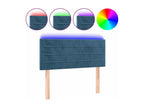 Tête de lit à LED Bleu foncé 90x5x78/88 cm Velours 80047SBUG