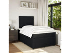 Sommier à Calmetop de lit avec matelas Noir 120x200 cm Velours 64471JNIZ
