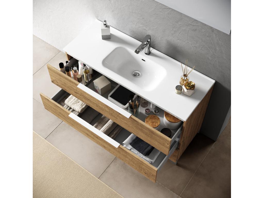Ensemble de salle de bain 4 pièces Nidchicshop chêne miel 21901FYWC