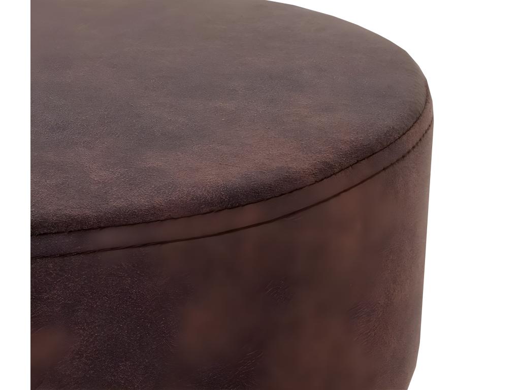 Tabouret Calmetop-C22 hauteur réglable 35 cm imitation daim - brun foncé vintage 94415NXRK