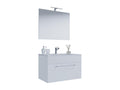 Artvivrestore 3-pièces lavabo meuble de salle de bains ensemble lavabo Artvivrestore tiroir miroir blanc - 80 44061AXGG