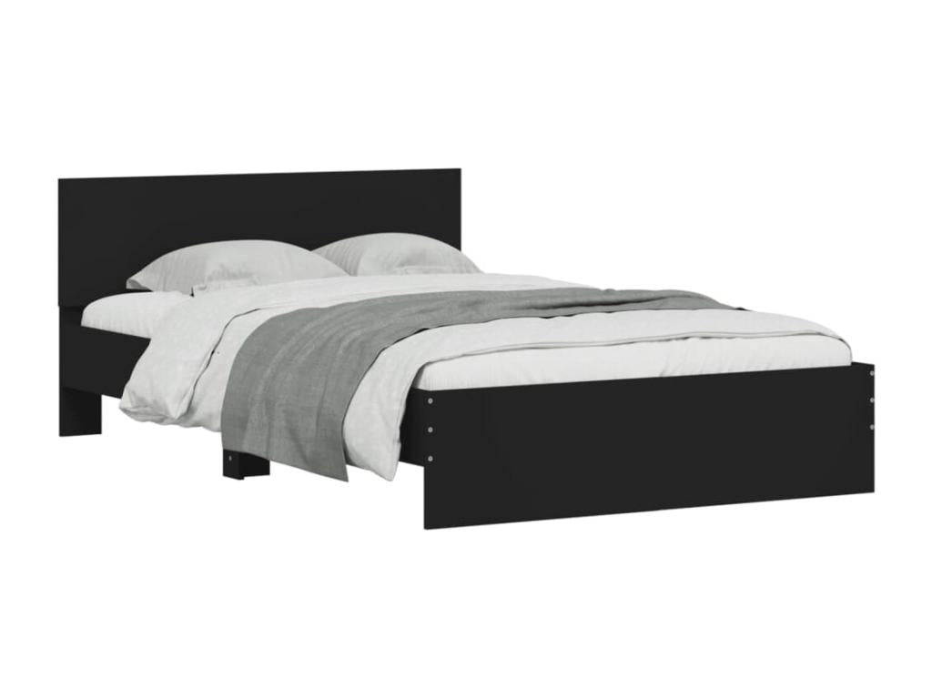 Cadre de lit avec tête de lit noir 120x200 92148HOVF