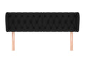 Tête de lit avec oreilles Noir 147x23x78/88 cm Tissu 63102WDVS