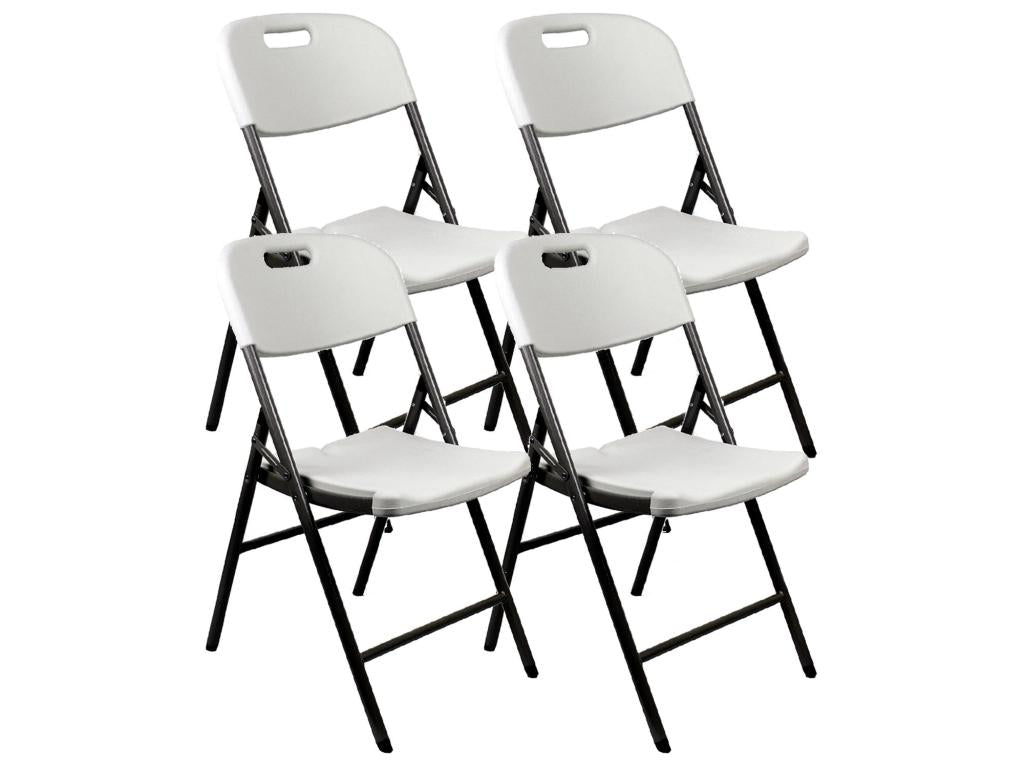 Pack 4 Chaises Pliantes avec Poignée 47x58x87cm O91 20449WZRU