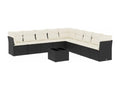 Salon de jardin 10 pcs avec coussins noir résine tressée 82482TDND