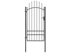 Portail de jardin Acier 1x2.5 m Noir 69813IZGT