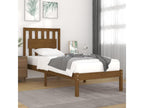 Cadre de lit sans matelas marron miel bois massif 100x200 cm 66273JABA