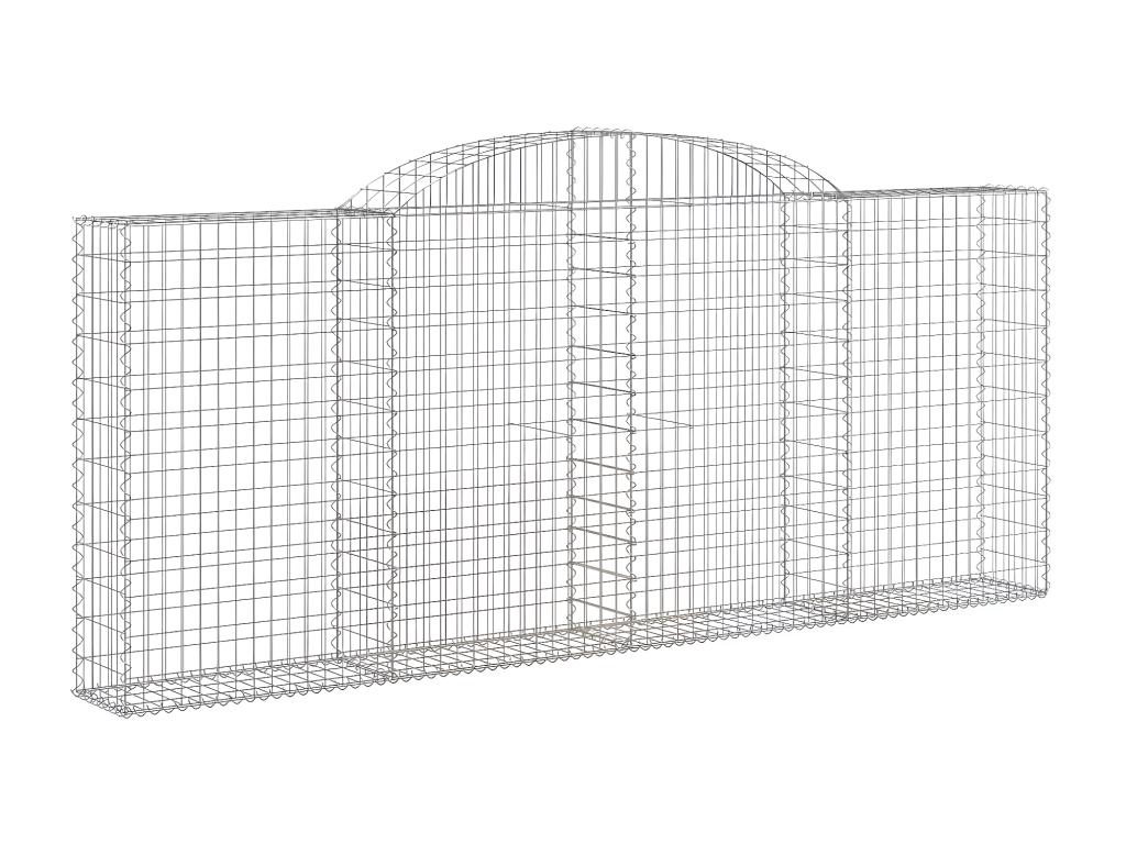 Paniers à gabions arqués 5 pièces 300x30x120/140 cm fer galvanisé 55855WKZE