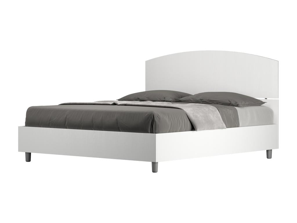 Lit sans sommier 160x200 frêne blanc Calmetop 78840LDQS