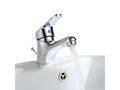 Mitigeur Lavabo Monotrou avec Tirette Vidage Bonde Incluse Chromé Porte Serviette Salle Bain Adhésif/Perçage Barres Porte Serviettes Mural Brossé 37868YGBX