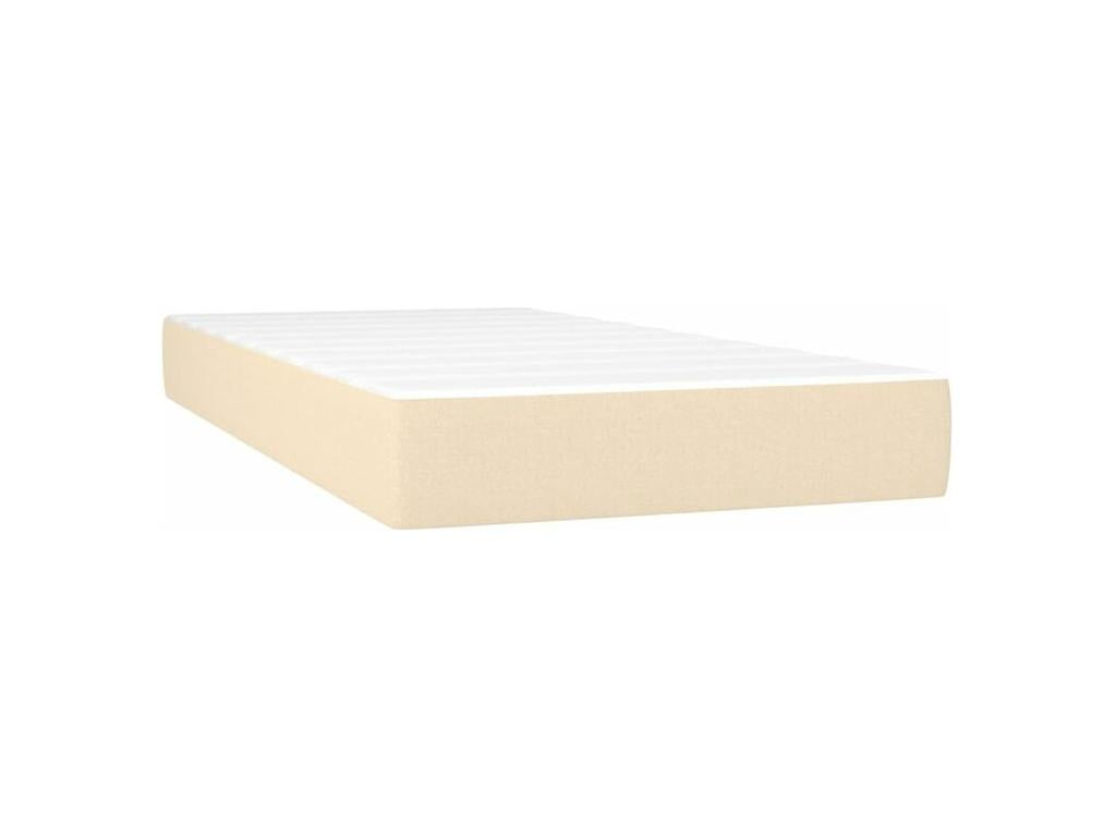 Sommier à Artvivrestore de lit avec matelas Crème 80x200 Tissu 19276NNYH