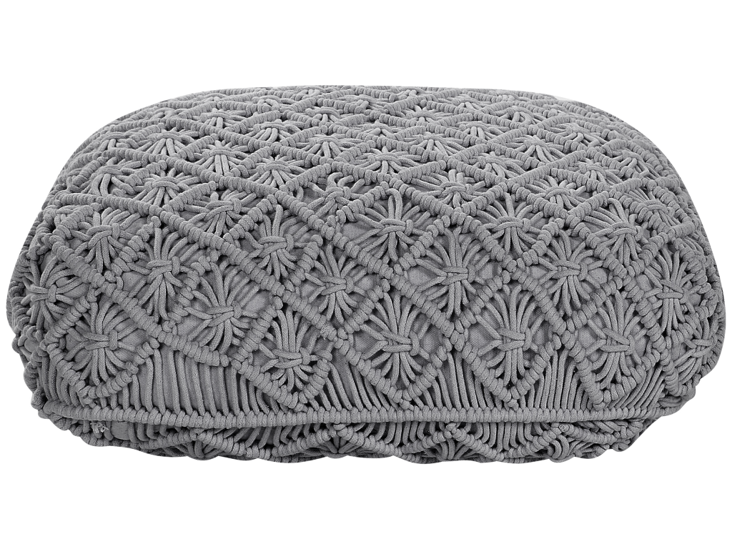 Coussin de sol Macramé Calmetop Coton Gris 43594OAGW