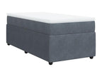 Sommier à Calmetop de lit et matelas Gris foncé 80x200 cm Velours 77748BALV