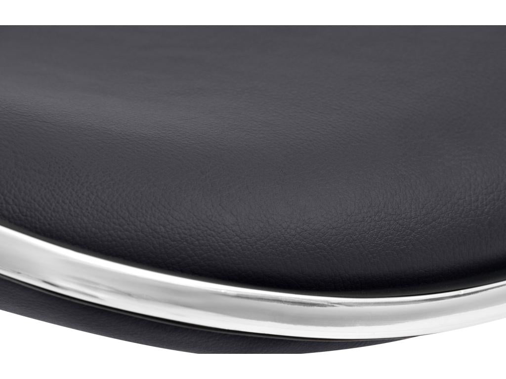 Tabouret de bar - Similicuir / Métal chromé - Noir - Shanghai 56065OQBB