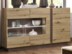 Buffet Artvivrestore - 3 portes - Avec LEDs - Chêne et Artvivrestore 96760YTZT