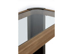 Table console en métal avec bois et verre 31753ZTVX