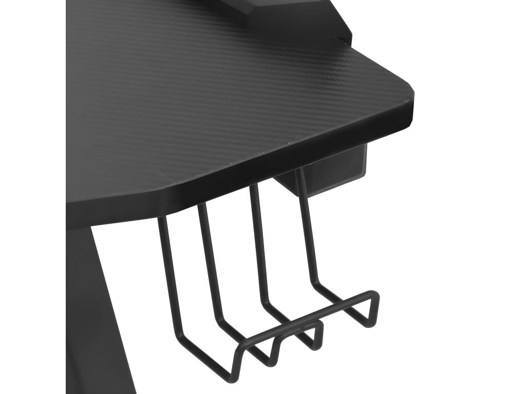 Bureau de jeu à LED en forme de Y noir 110x60x75 cm 43829KLMD