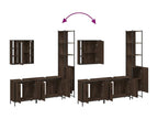 Ensemble d'armoires de salle de bain 4 pcs chêne marron 81067MDCA