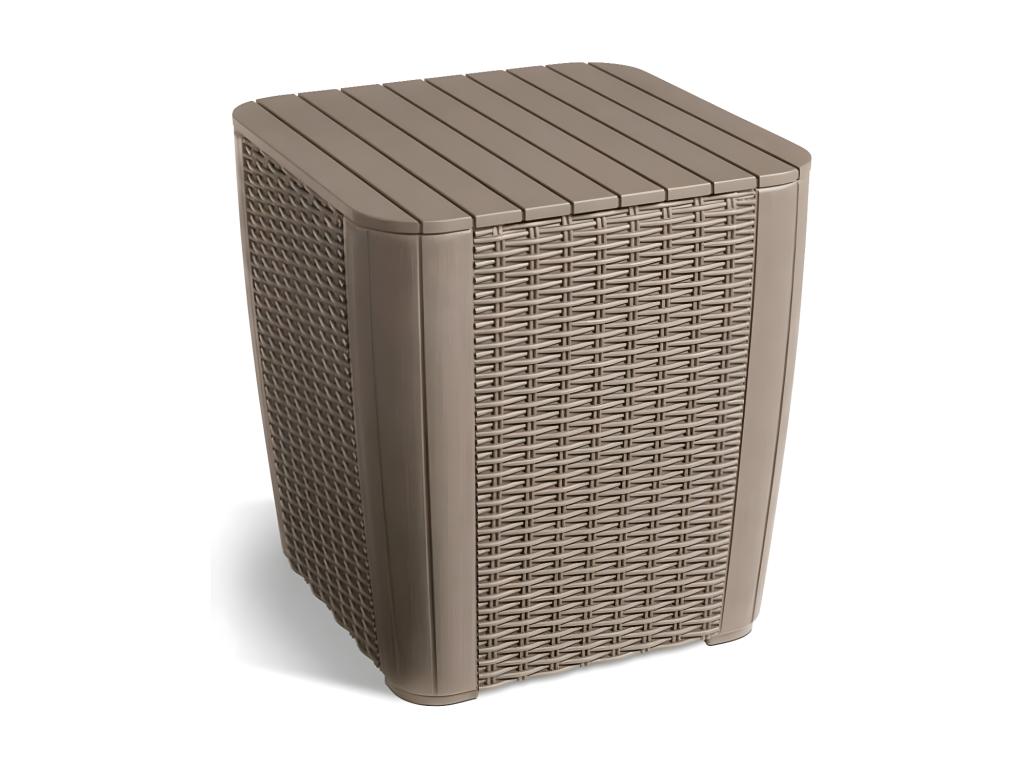 Table d'appoint de jardin Artvivrestore Osier rond Cappuccino 30809WUWC