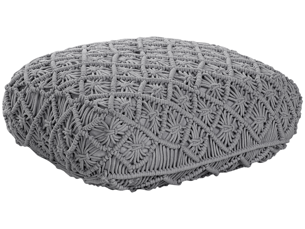 Coussin de sol Macramé Calmetop Coton Gris 43594OAGW