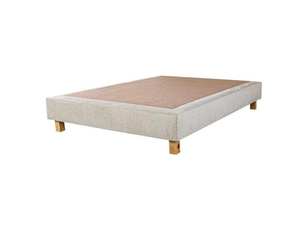 Ensemble Matelas Nidchicshop 27 cm ressorts ensachés ferme face été/hiver sommier beige ep20cm 90x190cm 15954WHOE