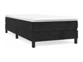 Sommier à Calmetop de lit avec matelas Noir 90x190 Velours 76443ZRZU