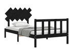 Cadre de lit sans matelas noir 100x200 cm bois massif de pin 99099ETPV