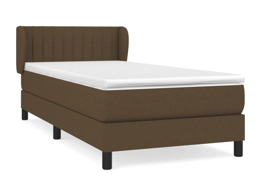 Lit à sommier tapissier avec matelas Marron foncé 80x200 cm 79563QZAX