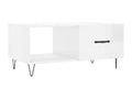 Table basse Blanc brillant 90x50x40 cm Bois d'ingénierie 75961NQQA