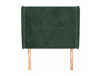 Tête de lit avec oreilles Vert foncé 103x23x118/128 cm Velours 48224IFJW