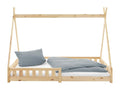 Lit enfant matelas antichute Calmetop lit en bois naturel 90x200 cm 29660ALIG
