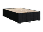 Sommier à Calmetop de lit avec matelas noir 120x190 cm tissu 60150EGVS
