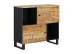 Buffet avec 2 portes 80x33x75 cm bois massif de manguier 04531KSNG