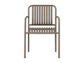 Chaise de jardin Calmetop empilable décor noyer. 52105AITQ